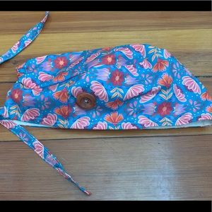 Women’s Floral Scrub Hat With Buttons